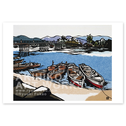 ポストカード【A_230：舫い船】5枚セット ※他の絵柄との組み合わせで