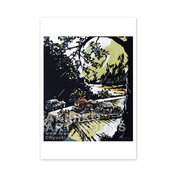 ハンドメイド 絵画 自然風景 Yahoo!オークション - H.KOBAYASHI 風景画 信州 安曇野 鹿島