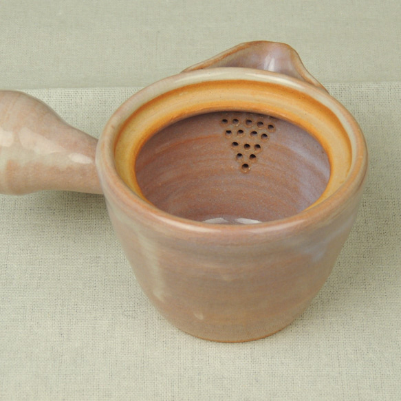萩燒紫色茶壺 第3張的照片
