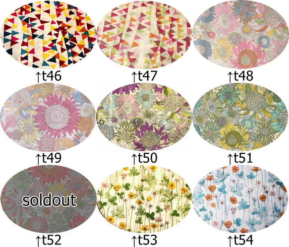 購入厳禁※90種類2/2ページ商品番号005以上用柄一覧表、在庫確認用