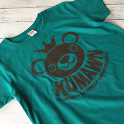 キュートな王冠クマ『KUMAWN/クマウン』Tシャツ 2カラー・2サイズ 展開 4枚目の画像