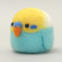 丸トリ No.23 せきせいいんこ (ぱすてる) ／ 羊毛フェルト