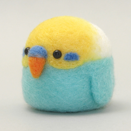 どですか？　羊毛フェルト ちょいリアルマスコット 丸トリ No.23 せきせいいんこ (ぱすてる) ／ 羊毛フェルト