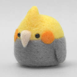 丸トリ No.21 せきせいいんこ (みどり) Ver2 ／ 羊毛フェルト