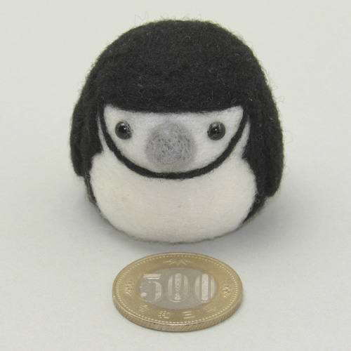 丸トリ No.30 ひげぺんぎん ／ 羊毛フェルト マスコット 羊毛