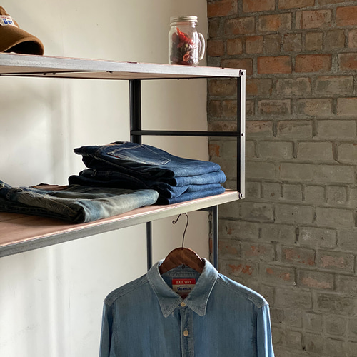 数量限定 CONVOY-S ハンガーラック シェルフ 棚 2WAY インダストリアル