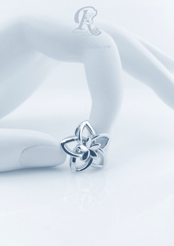 櫻花 - 花朵系列 - 珠寶鍍金925純銀墜子 第6張的照片