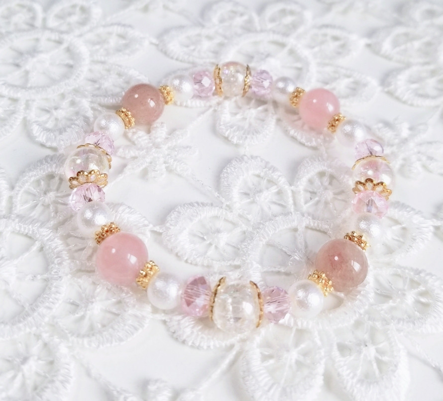 karima様♡ローズクォーツ   ブレスレット karima様♡ローズクォーツ ブレスレット