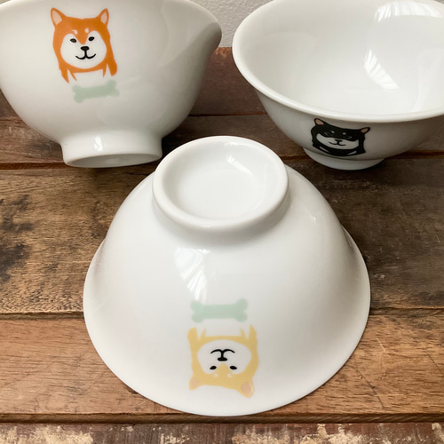 柴犬 顔 茶碗 3色 ☆ 赤柴 黒柴 白柴 美濃焼 飯碗 約11cm 茶碗 柴犬 顔 茶碗 3色 ☆ 赤柴 黒柴 白柴 美濃焼 飯碗 約11cm 茶碗