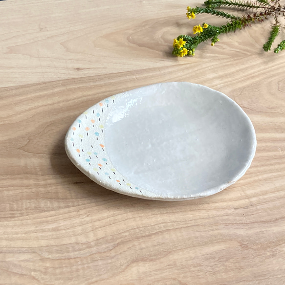 DJピコ2点おまとめ　シェル形お皿、花形お皿 たまご型のお皿「花畑」 中皿 めいポタ 通販 3773969｜Creema