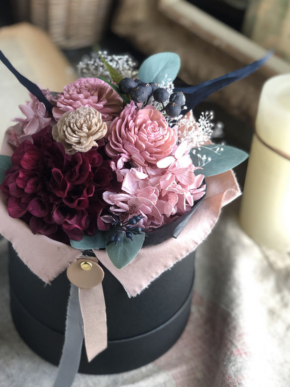 母の日ギフト Box  bouquet＊ミスティーピンク　 2枚目の画像