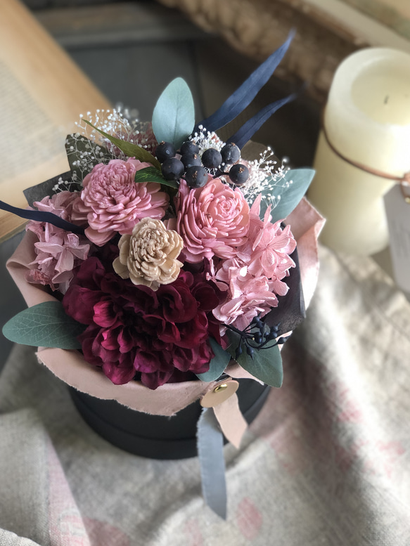 母の日ギフト Box  bouquet＊ミスティーピンク　 3枚目の画像