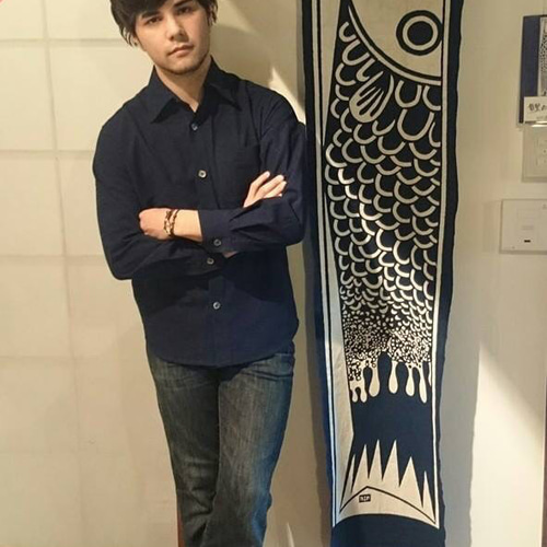 正藍染　鯉のぼり　タペストリー　2枚組　名入れあり　手染め 正藍染 鯉のぼり タペストリー 2枚組 名入れあり 手染め