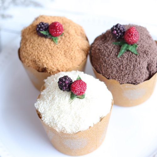 キャラメル&チョコ&バニラカップケーキ＊サンクスギフト＊3個セット