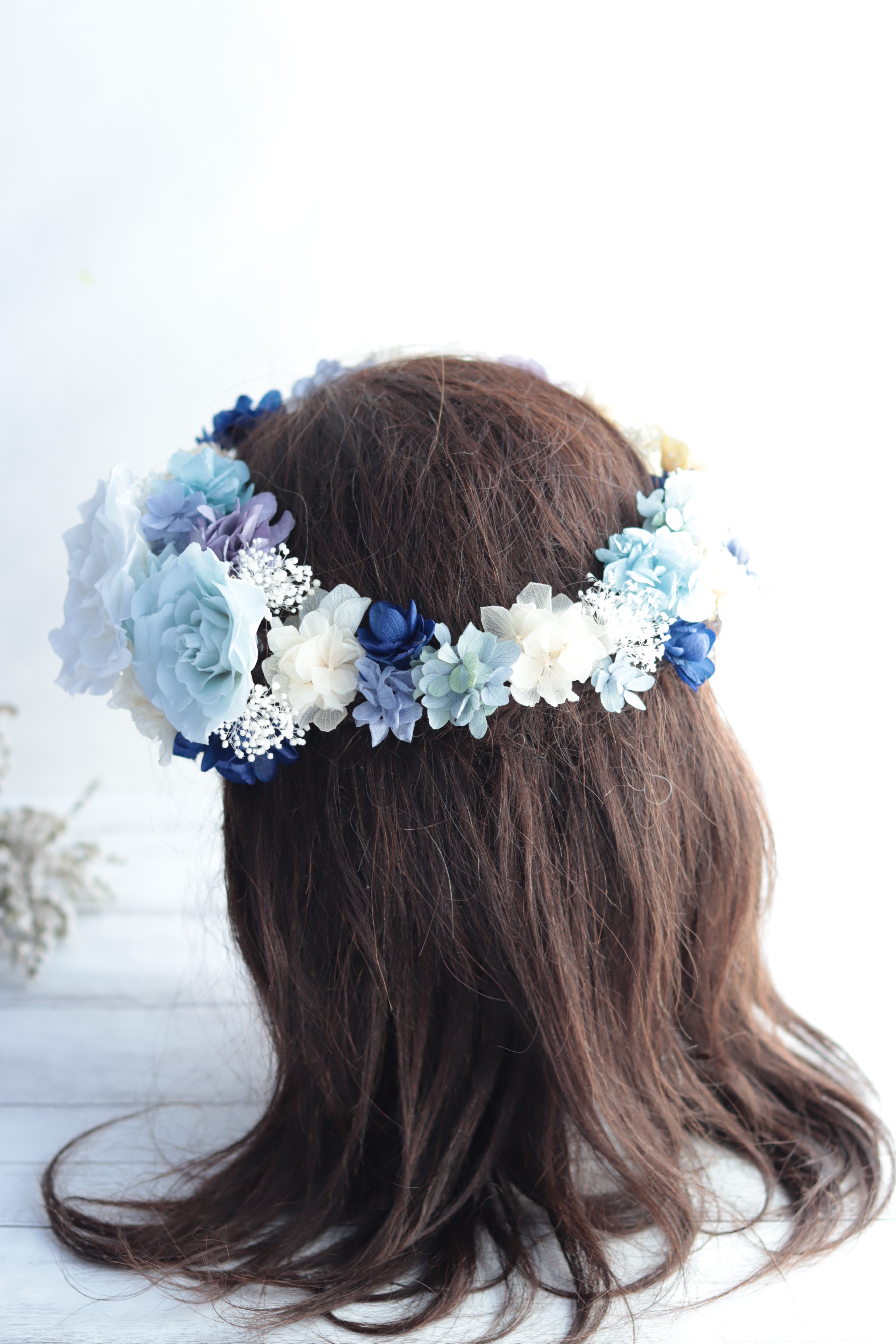 【選べるカラー】花冠＆ヘッドドレスの2way仕様＊ブリザーブドフラワー