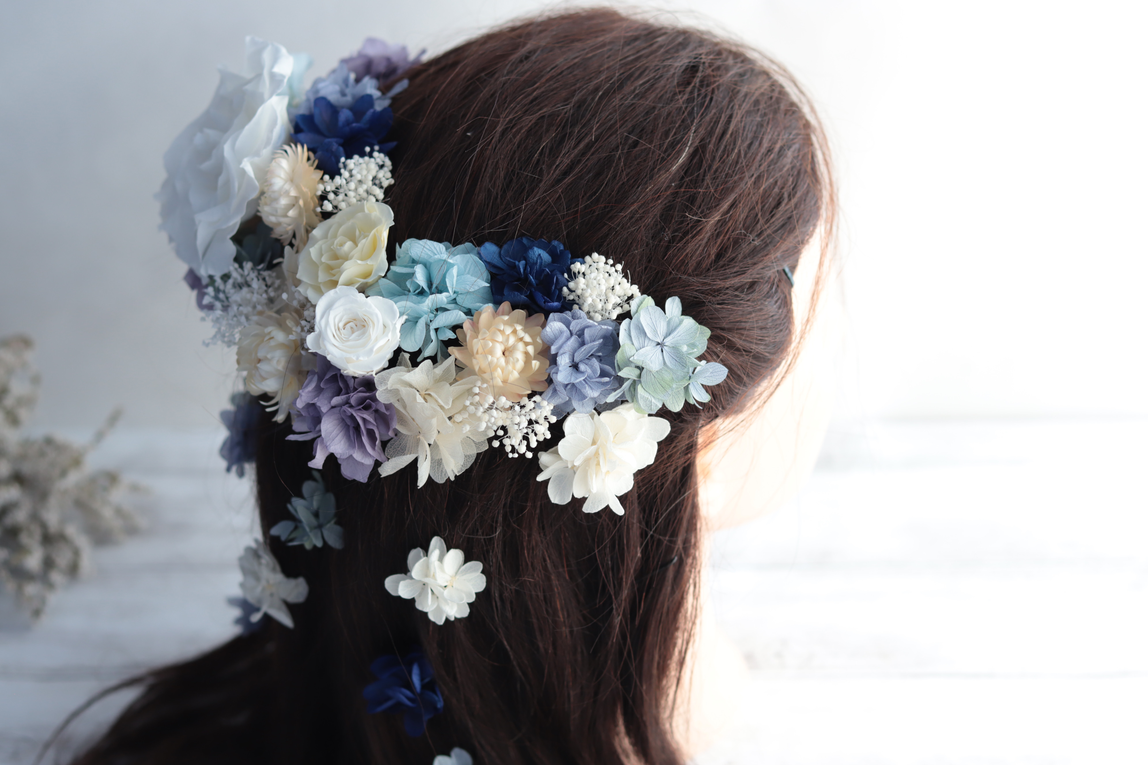 【選べるカラー】花冠＆ヘッドドレスの2way仕様＊ブリザーブドフラワー