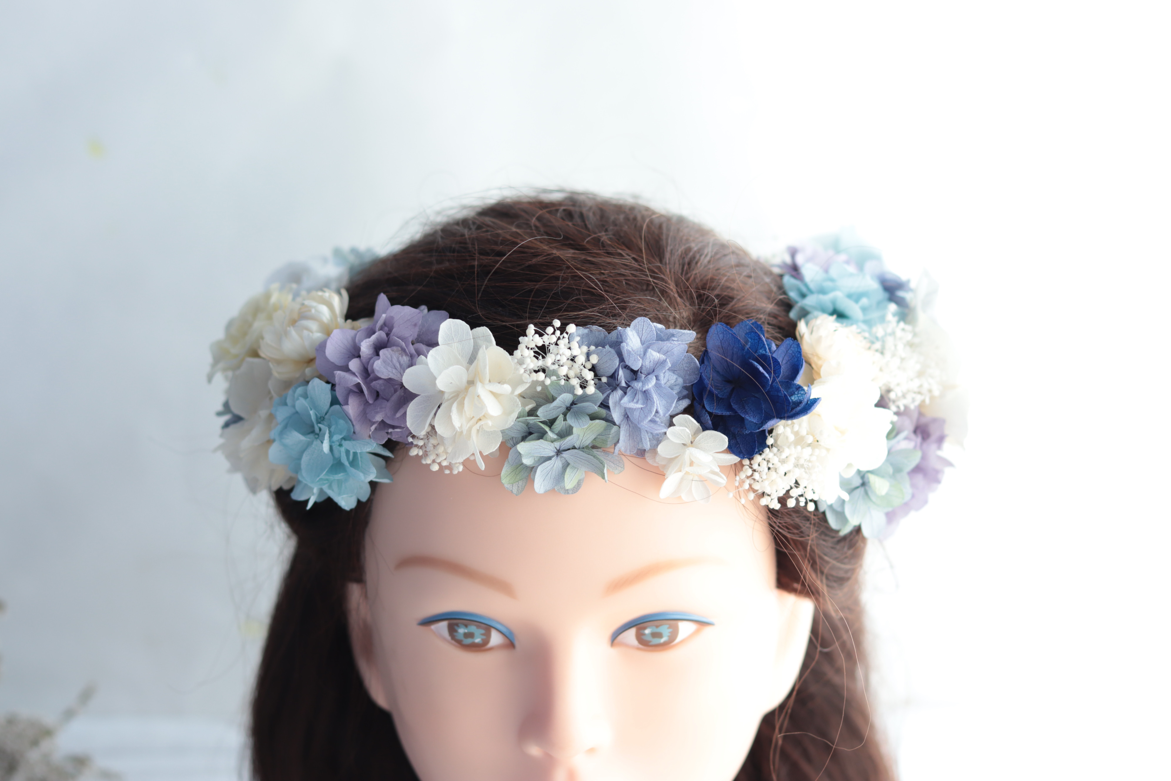 【選べるカラー】花冠＆ヘッドドレスの2way仕様＊ブリザーブドフラワー