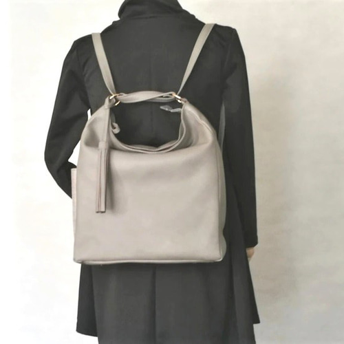 2wayリュック＆トート（L)☆彡A4が横に入ります・受注制作/お色選べ