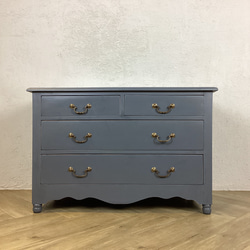 ジョイ　 アンティーク調　シャビー仕上げ　チェスト ４杯 アンティーク調 シャビー グレー 4杯 チェスト 収納タンス 引き出し