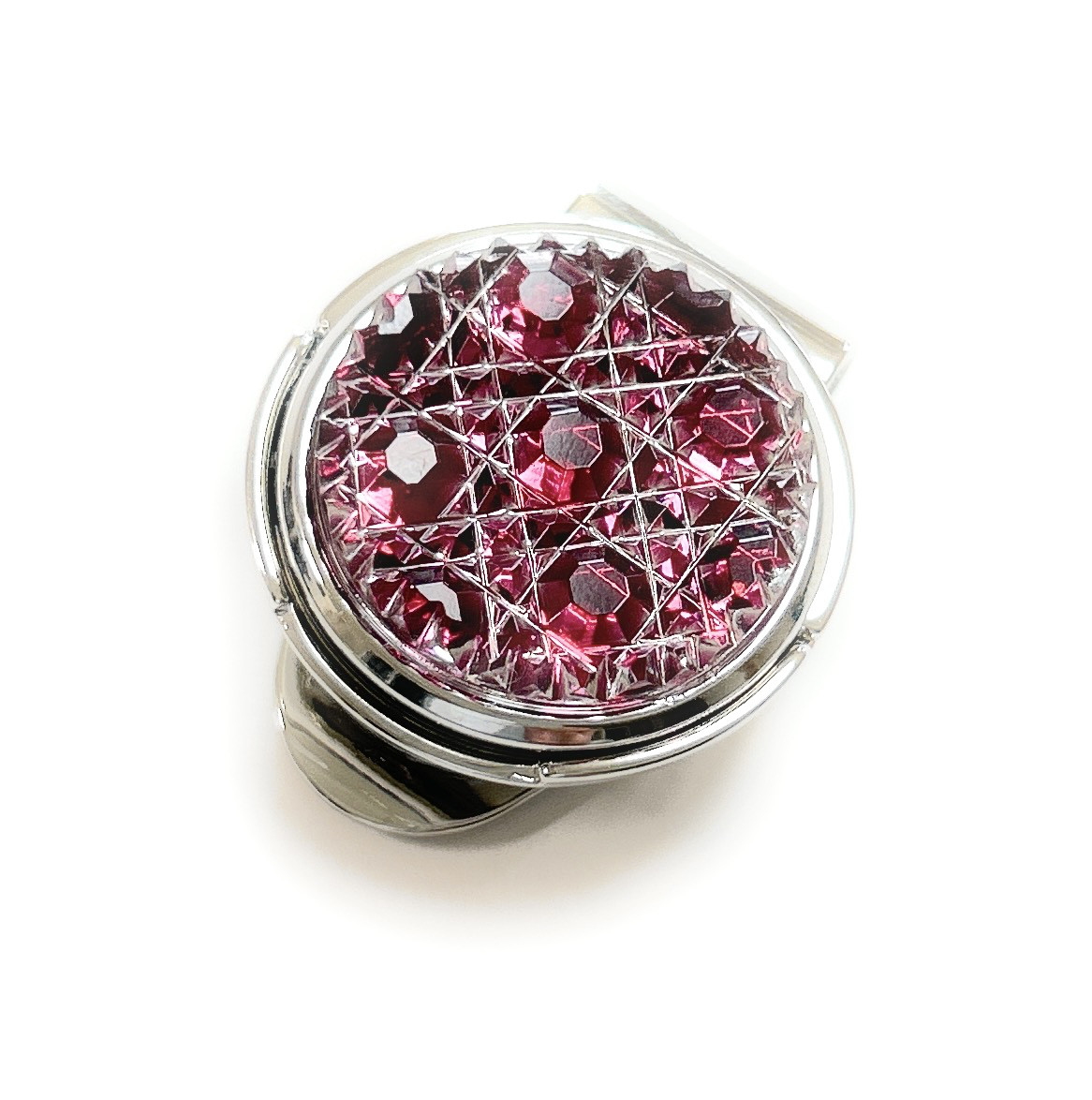 東京切子ゴルフマーカー 光籠目　ルビー