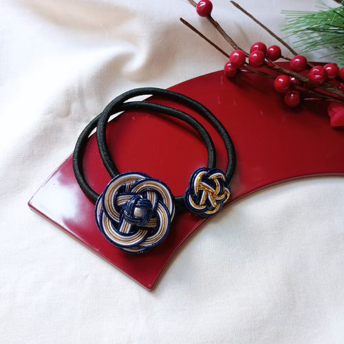 水引 ヘアゴムセット 藍華 ヘアアクセサリー ヘアゴム asamame 通販