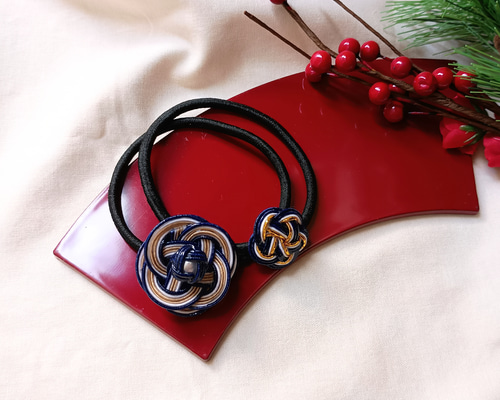 水引 ヘアゴムセット 藍華 ヘアアクセサリー ヘアゴム asamame 通販