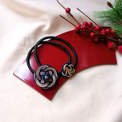 水引 ヘアゴムセット 藍華 ヘアアクセサリー ヘアゴム asamame 通販