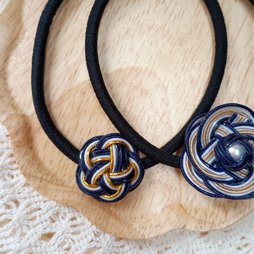 水引 ヘアゴムセット 藍華 ヘアアクセサリー ◯再販8個目