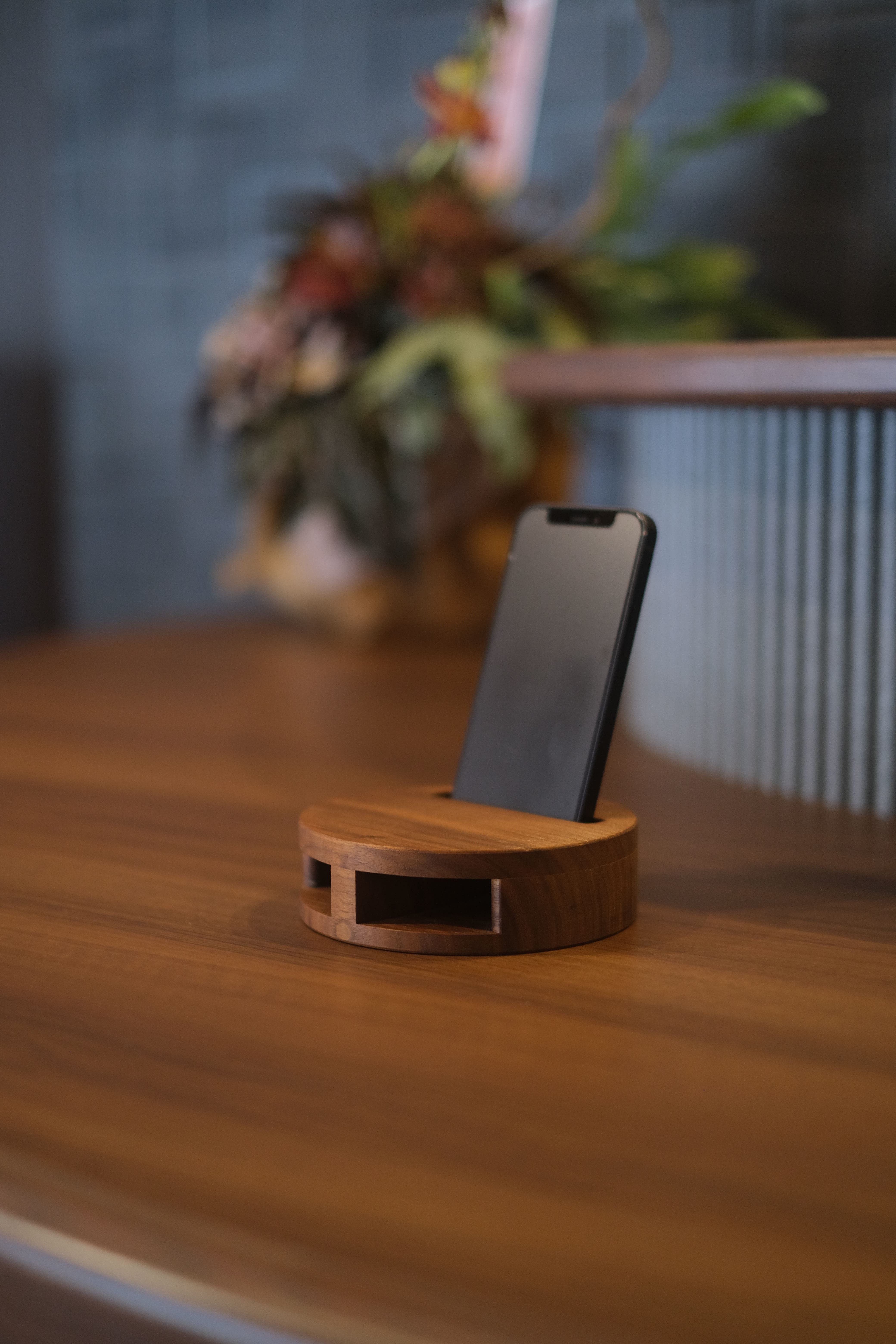 スマホスピーカー スマホスピーカー・ウォルナット【iPhone・Xperia対応】 スマホ