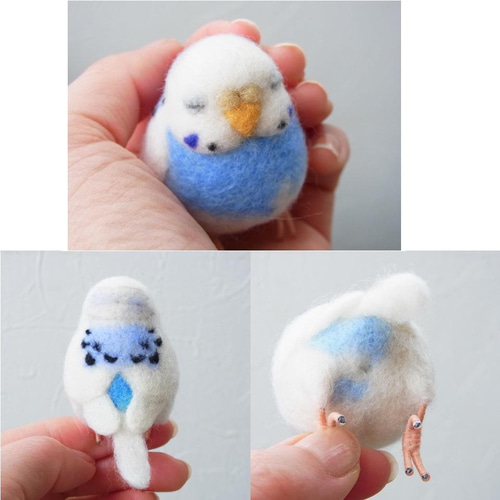 羊毛フェルト オーダー 「リアルで可愛いインコちゃん」セキセイ
