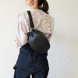 ﾓﾘﾉｶﾞｯｺｳ　上質本革ころんとポーチ肩紐3cmタイプ（ブラック）｜koro-f-rl-bk 9枚目の画像