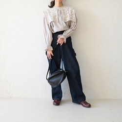 ﾓﾘﾉｶﾞｯｺｳ　上質本革ころんとポーチ肩紐3cmタイプ（ブラック）｜koro-f-rl-bk 8枚目の画像