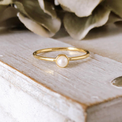 更新！ ︎ 單顆珍珠戒指尺寸 10/13 3mm 珍珠 第13張的照片