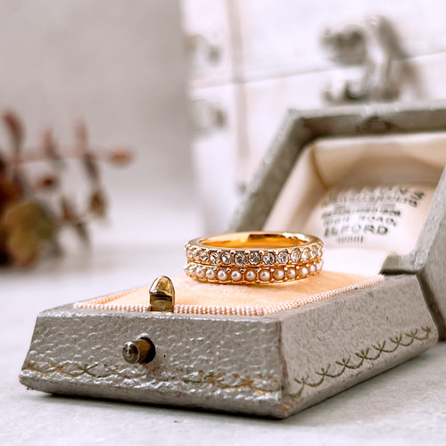 クリスタルハーフエタニティリング】スワロフスキー 8-9号、10-11号