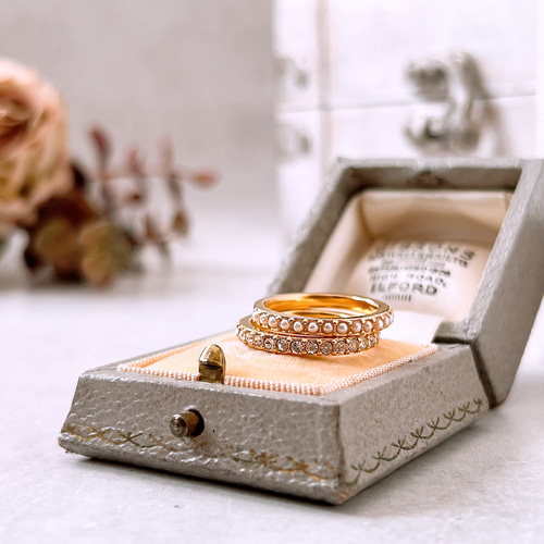 クリスタルハーフエタニティリング】スワロフスキー 8-9号、10-11号