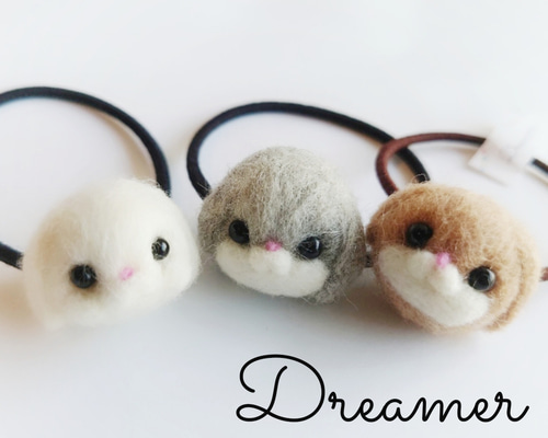 ロップイヤーさん 羊毛フェルトヘアゴム ヘアゴム りー 通販 3851547