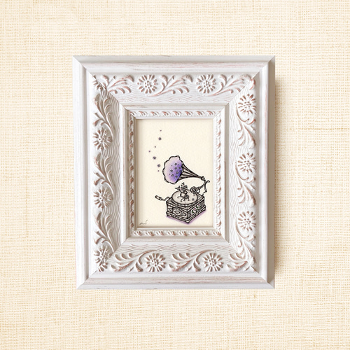 ミニ額縁 原画【 やさしい時間 】small size ver. 絵画 小笠原