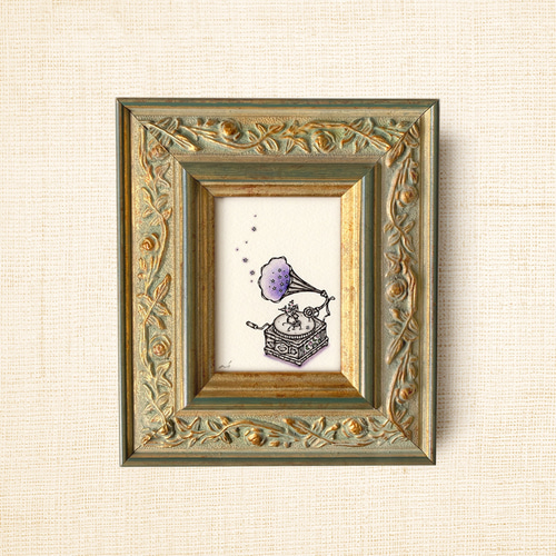 ミニ額縁 原画【 やさしい時間 】small size ver. 絵画 小笠原