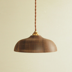 木製ペンダントランプ　朴材3　ランプシェード　天井照明 2枚目の画像