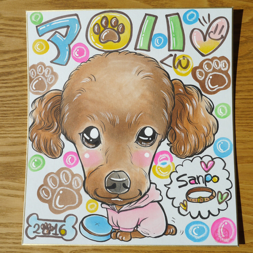 フォロワー様は価格から10％OFF【ペット画オーダー制作（A5用紙 1匹