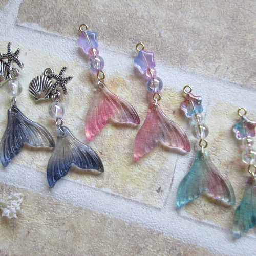 ◇1575再販16 ⚓七つの海のイルカ ピアス・イヤリング ピアス（フック