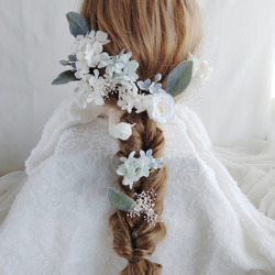 ナチュラルウェディングのヘアアクセサリー フォトウェディング 白無垢