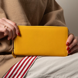 真皮錢包，圓形拉鍊，大容量，綠色，HAW001，啞光牛皮，越用越有味道，成為您生活的一部分。 第12張的照片