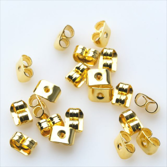 [20 件] 耳環 Catch ★ 5mm / 金色 ★ 耳環 Parts Fasteners Post Earrings 第3張的照片