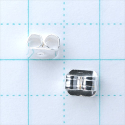 [20 件] 耳環 Catch ★ 4.5mm / 白銀 ★ 耳環 Parts Fasteners Post Earrings 第2張的照片