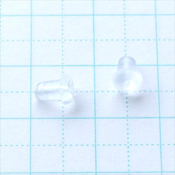 [20個] 樹脂耳環扣★約6mm★矽膠耳環扣 適合金屬過敏者 (chachij6) 第2張的照片