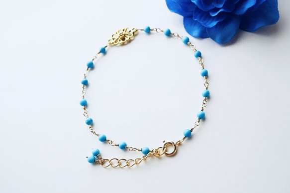 Petit Oriental綠松石手鍊 Petit Oriental Turquoise bracelet B0014 第1張的照片