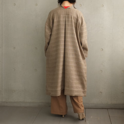 turned up coat（wool linen） 2枚目の画像