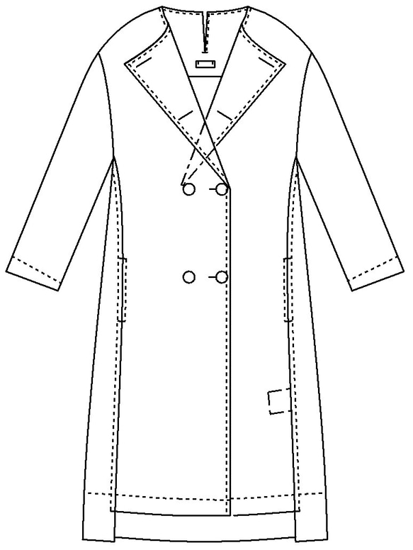 turned up coat（wool linen） 10枚目の画像