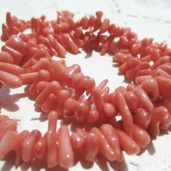 珊瑚（コーラル）の小さな小さな枝　ピンク　1連　38㎝～40cm 　No21　　クリーマ最安 1枚目の画像